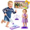 ILAVCLEAN 2 Set Toy Mop for Kids - Toddler Real Spray Flat Floor Mop Montessori Cleaning Toy Set, Educational and Fun Gifts for Boys and Girls Ages 4+ view 1