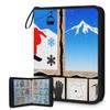 Cmizedevise Winter Skiing 9 Pocket Trading Card Binder, Snowboards Ski Card Binder Holder Fits 900 Cards With 50 Sleeves, Portable Collection Card Ablum for TCG, Sports Cards view 1