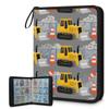 Cmizedevise Tractor Cars 9 Pocket Trading Card Binder, Cartoon Excavator Card Binder Holder Fits 900 Cards With 50 Sleeves, Portable Collection Card Ablum for TCG, Sports Cards view 1