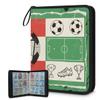 Cmizedevise Football 9 Pocket Trading Card Binder, Soccer Ball Sports Card Binder Holder Fits 900 Cards With 50 Sleeves, Portable Collection Card Ablum for TCG, Sports Cards view 1