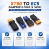 KEAcvise XT90 to EC5 Adapter, 4-Pack, No-Wire Connector view 2