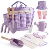 ROBUD Kid Gardening Set, Purple Wooden Garden Tool for Kid, Garden Tool Kit with Tool Storage Bag, Apron, Gloves, Montessori Toys for Kids to be Closed to Nature, WRP52 view 1