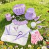 ROBUD Kid Gardening Set, Purple Wooden Garden Tool for Kid, Garden Tool Kit with Tool Storage Bag, Apron, Gloves, Montessori Toys for Kids to be Closed to Nature, WRP52 view 2