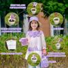 ROBUD Kid Gardening Set, Purple Wooden Garden Tool for Kid, Garden Tool Kit with Tool Storage Bag, Apron, Gloves, Montessori Toys for Kids to be Closed to Nature, WRP52 view 4