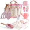 ROBUD Kid Gardening Set, Wooden Garden Tool for Kid, Garden Tool Kit with Tool Storage Bag, Apron, Gloves, Montessori Toys for Kids to be Closed to Nature, WRP51 view 1