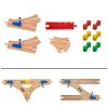 Bunu1492 Wooden Train Track Accessories Set,10 pcs Train Track Connector,Compatible with All Major Brands Train Tracks,Christmas Birthday Gift for Boys Girls,Train Toys Expansion Pack for Kids Ages 3+ view 1