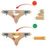Bunu1492 Wooden Train Track Accessories Set,10 pcs Train Track Connector,Compatible with All Major Brands Train Tracks,Christmas Birthday Gift for Boys Girls,Train Toys Expansion Pack for Kids Ages 3+ view 4