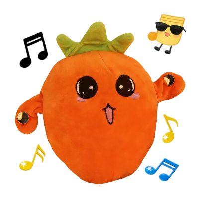 Baby Musical Sensory Toy,nteractive Musical Plush Toy with SoundsSensory Activity Learning Educational Kid Toy,Fun Christmas and Birthday Gifts Suitable for Multiplayer interaction (Orange Radish)