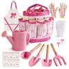 ROBUD Kids Gardening Set 18 PCS Bow Theme Garden Tools for Kids with Storage Bag, Apron, Waterproof Gloves, and Planting Cards  Educational Outdoor STEM Gardening Toy Gift for Girls and Toddlers view 1