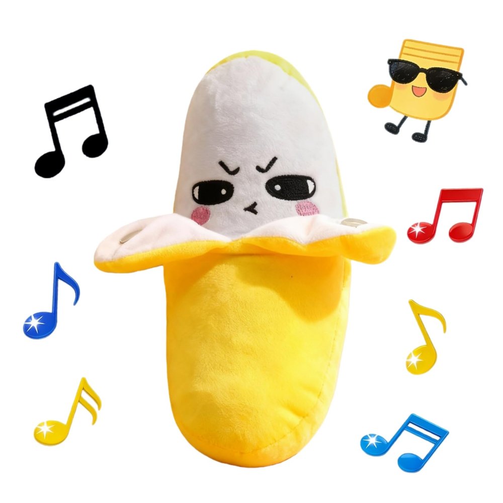 Baby Musical Sensory Toy,nteractive Musical Plush Toy with SoundsSensory Activity Learning Educational Kid Toy,Fun Christmas and Birthday Gifts Suitable for Multiplayer interaction (Yellow Banana)