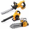Arrowbash 3-in-1 Kids Gardening Toy Set, Toy Leaf Blower & Kids Chainsaw & Hedge Trimmer with Realistic Sound & Light, Outdoor Backyard Play Educational Learning Birthday Summer Gift for Boys Girls view 1