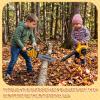 Arrowbash 3-in-1 Kids Gardening Toy Set, Toy Leaf Blower & Kids Chainsaw & Hedge Trimmer with Realistic Sound & Light, Outdoor Backyard Play Educational Learning Birthday Summer Gift for Boys Girls view 4