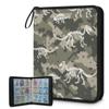 Cmizedevise Dinosaur Skull 9 Pocket Trading Card Binder, Green Camo Card Binder Holder Fits 900 Cards With 50 Sleeves, Portable Collection Card Ablum for TCG, Sports Cards view 1
