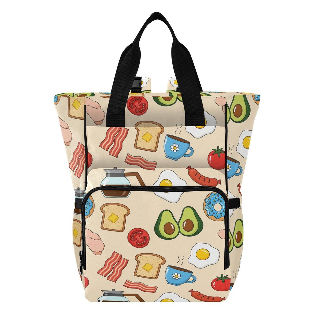 Emelivor Food Eggs Coffee Diaper Bag Backpack Long Sleeve Womens Night Gown Sleep Shirts Sleepwear for Boy Girl Adult Women