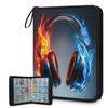 Cmizedevise Headphone 9 Pocket Trading Card Binder, Card Binder Holder Fits 900 Cards With 50 Sleeves, Portable Collection Card Ablum for TCG, Sports Cards view 1