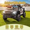 12V Licensed RAM 3500 Ride on Toy for Kids, Toddler Ride on Truck with Parent Remote Control, 2WD, Rear Shock Suspension, LED, Bluetooth, 3 Point Safety Belt, Electric Car for Kids (Police Car) view 2