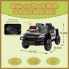 12V Licensed RAM 3500 Ride on Toy for Kids, Toddler Ride on Truck with Parent Remote Control, 2WD, Rear Shock Suspension, LED, Bluetooth, 3 Point Safety Belt, Electric Car for Kids (Police Car) view 4