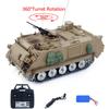 wheelfun TD 1/16 RC Tank M2412-C M113A2 APC Infrared Turret Rotary 360 Degree Remote Control Eletric Military Vehicle Metal Wheels Hobby Grade Model for Adult Hobby view 2