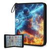 Cmizedevise Cool Fire Baseball 9 Pocket Trading Card Binder, Sports Ball Card Binder Holder Fits 900 Cards With 50 Sleeves, Portable Collection Card Ablum for TCG, Sports Cards view 1