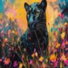1000 Colorful Puzzles, Black Panthers in Flowers, Wooden Puzzles, Enjoy The Puzzle Process, Release Life Pressure, Suitable for Giving to Friends, Couples, and Family Around You 20x28in view 1