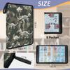 Cmizedevise Green Camouflage 9 Pocket Trading Card Binder, Skeleton Dinosaur Card Binder Holder Fits 900 Cards With 50 Sleeves, Portable Collection Card Ablum for TCG, Sports Cards view 3