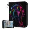 Cmizedevise Cool Dog 9 Pocket Trading Card Binder, Colorful Headphones Card Binder Holder Fits 900 Cards With 50 Sleeves, Portable Collection Card Ablum for TCG, Sports Cards view 1