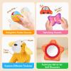 JoyCat What's Inside Box - Mystery Soft Box with 5 Sensory Objects, Rattle, Crinkle Paper, Mirror - Baby Toys 6-12 Months, Soft Busy Travel Toys - Christmas Basket Stocking Stuffers view 3