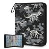 Cmizedevise Skull Skeleton Dinosaur 9 Pocket Trading Card Binder, Camouflage Card Binder Holder Fits 900 Cards With 50 Sleeves, Portable Collection Card Ablum for TCG, Sports Cards view 1