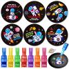 28 Pack Valentines Day Cards for Kids School, Valentine's Greeting Cards with LED Finger Lights Toys, Valentine's Day Gifts for Kids Classroom School Exchange, Valentines Party Favors Prizes for Kids