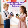 28 Pack Valentines Day Cards for Kids School, Valentine's Greeting Cards with LED Finger Lights Toys, Valentine's Day Gifts for Kids Classroom School Exchange, Valentines Party Favors Prizes for Kids view 4