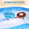 BGOVTAPO X Stadium Starter Kit - 6 Battle Tops Arena Set with 2 Launchers, Acceleration Track & Protective Roof, Gift for Boys Girls 6+ view 2
