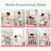 11 in 1 Toddler Playset with Slide Playground for Toddlers 1-3 Years Telescope and Slide Set Climber Basketball Hoop Tunnel Crawl Toys for Home Indoor Outdoor Playground Ring-toss Storage Space White view 3