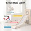 11 in 1 Toddler Playset with Slide Playground for Toddlers 1-3 Years Telescope and Slide Set Climber Basketball Hoop Tunnel Crawl Toys for Home Indoor Outdoor Playground Ring-toss Storage Space White view 4
