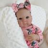 iCradle Lovely Real Look Reborn Baby Doll Girl 19 inch 48 cm Full Body Silicone Soft Vinyl Anatomically Correct Baby Doll Realistic Painted Hair Newborn Doll Toy for Ages 3+ view 2