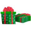 100-Count Christmas Napkins Green and Red - Gift Box & Star Design 2-Ply Disposable Paper Napkins for Christmas Party Decorations, Holiday Dinner Xmas Tableware view 1