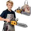 Arrowbash Kids Safe Toy Electric Chainsaw Prop and Aprons Set Costume & Role Play Motion Sound & Light Effects Easy Grip Handle Pretend Set Birthday Gift view 1
