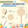 Arrowbash 24 Pcs DIY Rattle Set, Unfinished Blank Wooden Rattle, 6.3 x 3.35 Inch Hand Drum Craft Kit Suitable for Art Painting Education, Social Emotional and Sensitivity view 2