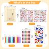 16 Pieces Wooden Photo Frame Craft Kit, DIY Blank Frames with Vibrant Markers and Sparkly Sticker Sheets, Unfinished Wooden Frames for 5 X 7 in Images, Ideal for School and Family Projects view 3