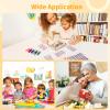 16 Pieces Wooden Photo Frame Craft Kit, DIY Blank Frames with Vibrant Markers and Sparkly Sticker Sheets, Unfinished Wooden Frames for 5 X 7 in Images, Ideal for School and Family Projects view 4