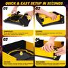BGOVTAPO Foldable Portable X Stadium Arena with Carry Handle, Yellow Battle Stadium Compatible with X Gyro Tops & Launchers. Travel Toy Gift for Kids Ages 6+ view 3