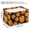 Baseball Glove Black Rectangular Storage Bin Basket with Handles - Nursery Storage Laundry Hamper Storage Baskets view 3