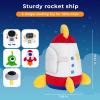 IPOZITO Baby Toys 6-12 Months,Soft Rocket with 5 Sensory Plush Toy, Rattle, Crinkle Paper, Squeaker, Mirror, Busy Montessori Toys for 6 Month Old Christmas Baby Stocking Stuffers view 2