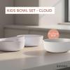 EKOBO Bamboo Kids Bowls Set of 4, 20oz Reusable Toddler Bowls, EcoComposite, BPAFree, Dishwasher Safe, Stackable Cereal bowls for kids and Toddler Meals Indoors & Outdoors (Cloud) view 2