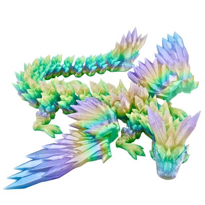 3D Printed Dragon - 18 inch Flying Flexible Dragon with Wings, Home Decor, Birthday Gift, Desk PetAurora