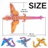 3D Printed Dragon - 18 inch Flying Flexible Dragon with Wings, Home Decor, Birthday Gift, Desk PetAurora view 4