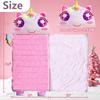 Unicorn Sleeping Bag for Kids Ages 3-6, Plush Nap Mat with Pillow & Blanket, Slumber Bag for Preschool Daycare Kindergarten, Boys Girls Birthday Gift view 2