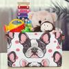 Aglebo Cute Polka Dot Storage Basket Foldable Storage Bins Fabric Organizer Basket with Handles Rectangle Closet Basket for Shelves Laundry Nursery Bedroom Basket, 15 x 11 x 9.5 in 1 Pack view 4