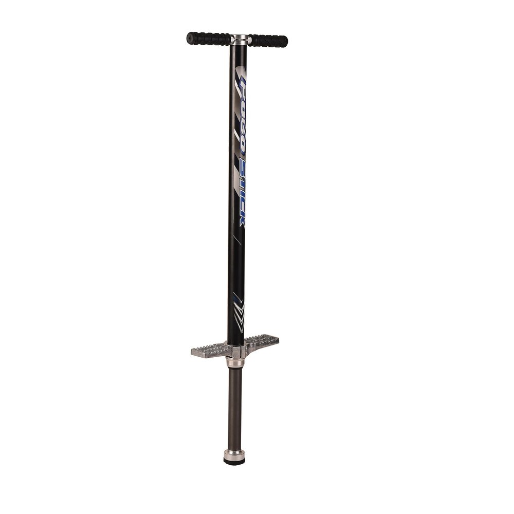 Relaxdays Pogo Stick Adults, Elastic Stick Up to 110 kg, Padded, Outdoor, Non-Slip, Stainless Steel, Black