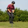 Relaxdays Pogo Stick Adults, Elastic Stick Up to 110 kg, Padded, Outdoor, Non-Slip, Stainless Steel, Black view 3