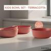 EKOBO Bamboo Kids Bowls Set of 4, 20oz Reusable Toddler Bowls, EcoComposite, BPAFree, Dishwasher Safe, Stackable Cereal bowls for kids and Toddler Meals Indoors & Outdoors (Terracotta) view 2